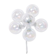 35MM Clear Pearlized Glass Balls (Lot of 1 Box - 72 Glass Balls Per Box) SALE ITEM